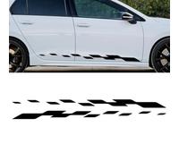 Voiture de Décalque de Latérale de Corps Jupe,pour Tiguan Golf Passat Polo ID.4 Porte de Voiture latérales Jupe Autocollant Corps Vinyle décalque.,White