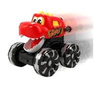 Voiture De Dinosaure Jouet - Véhicule De Dinosaure Interactif Avec Lumière - Voiture De Dinosaure À Pression Contrôlée Pour Petits Enfants, Garçons Et Filles, Anniversaires, Noël, Fêtes