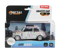 Voiture de graffitis en métal