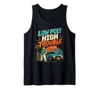 Voiture de Jeu rétro Amusante Low Poly High Trouble Débardeur