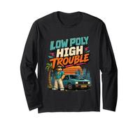 Voiture de Jeu rétro Amusante Low Poly High Trouble Manche Longue