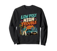 Voiture de Jeu rétro Amusante Low Poly High Trouble Sweatshirt