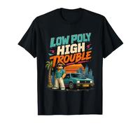 Voiture de Jeu rétro Amusante Low Poly High Trouble T-Shirt
