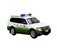 Voiture De Patrouille De Police Armée Mitsubishi Pajero V97 Modèle Moulé sous Pression Ornement Souvenir Échelle 1:64 Miniature De Collection