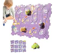 Voiture de Piste de Puzzle, Pistes de Puzzle avec des véhicules, Exercice de Coordination œil-Main et de pensée Spatiale, Jouet d'interaction Parent-Enfant pour Halloween