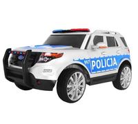 Voiture de police 12 V, pour enfants, bleu, 1-6 ans, télécommande, lumières, sons et mégaphone
