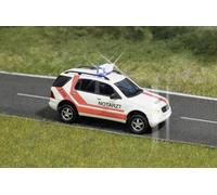 Voiture de police classe C H0 BUSCH avec clignotants 5631 Orange