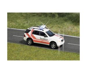 Voiture de police classe C H0 BUSCH avec clignotants 5631 Orange