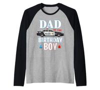 Voiture de Police « Dad of The Birthday Boy » Manche Raglan