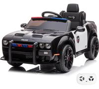 Voiture de police électrique 12V - Dodge Charger SRT - 1 à 6 ans - avec télécommande - Noir