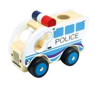 Bino 84082 Voiture de Police en Bois Multicolore