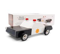 Voiture De Police En Bois ? Véhicule Miniature Design Dès 3 Ans Black;white TU
