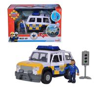 Voiture de Police Malcolm | Sam Le Pompier | avec Lumière, Son et Figurine mobile
