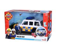 Simba - Sam Le Pompier - 4x4 Police - Véhicule 19cm + Figurine Articulée - Fonctions Sonores - 109252578038