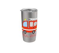 Voiture de pompier rouge vrai héros Gobelet isotherme en acier inoxydable double paroi