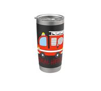 Voiture de pompier rouge vrai héros Gobelet isotherme en acier inoxydable double paroi