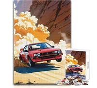 Voiture de Rallye dans Le désert - Puzzle 1000 pièces pour Adultes - Jeu d'adresse interactif et éducatif - Idée Cadeau Originale et significative - Dimensions 38x26cm