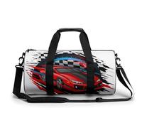 Voiture De Rallye Rouge Sac De Sport Gym Sac De Voyage Sac Week-End Duffel Bag pour Camping Randonnée Voyage 45x23x23cm