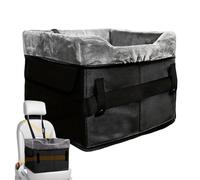 Voiture De Siège De Chien | Boîte De Transport Portable en Peluche | Siège Auto Lavable pour Chiens Et Chats Jusqu'à 11 Kg | avec Poches De Rangement pour Sièg Arrière, Sièg Ou du Milieu