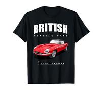 Voiture de sport cabriolet classique rouge britannique E-Type Jaguar T-Shirt