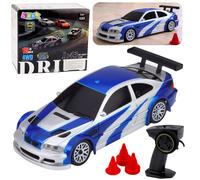 Voiture de sport de drift télécommandée E46 avec cônes RC, 15 km/h, échelle 1:43