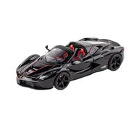 Voiture De Sport Décapotable LaFerrari 1:22 Jouet À Tirer Son Et Lumière Modèle Décoratif Miniature De Collection(Black)