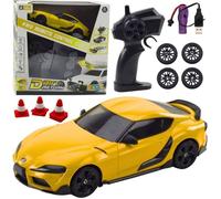 Voiture de sport télécommandée - LEANTOYS - Drift - Jaune - 4 roues motrices - Pour enfants à partir de 6 ans