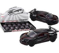 Voiture de sport Voiture 1:32 Figurine Spoiler Métal Noir Sons