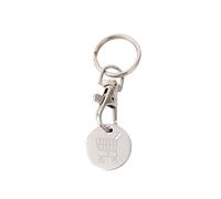 Voiture de supermarché étiquette ronde porte-clés voiture roman accessoires étudiant sac métal vintage porte-clés décoration porte-clés pendentif pour femme, Argent (Silver), taille unique