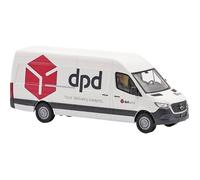 Voiture de tourisme miniature - Busch - Mercedes Benz Sprinter - Échelle H0 - Support de roue longue - DPD