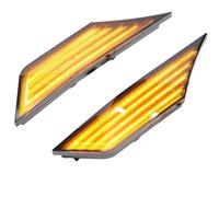 Voiture de Virage Dynamique Lumineux des Feux de Clignotant Les Lampes de marqueur latérale ambrée Compatible for Honda Civic 10e génération 2016 2017 2018 2019 2020 2021 Pack d'objectif fumé pour 2