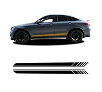 Voiture Décalque Latérale de Corps,pour Mercedes Benz GLC oupé C253 X253 GLC200 GLC250 GLC43 GLC63 AMG Accessoires Rayures latérales Jupe Autocollant