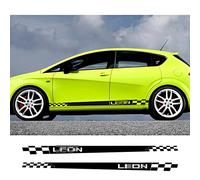 Voiture Décalque Latérale de Corps,pour Seat Leon MK3 MK2 Racing Treillis Graphiques Auto Décor Wrap Vinyle Stickers Accessoires Porte Côté Jupe Autocollants