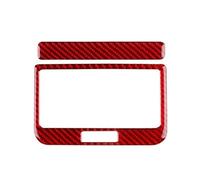 Voiture Décoratifs Pour Seat Leon MK3 2013 2014 2015 2016 2017 2018 2019 2020 LHD RHD Cadre Sortie D'air Arrière Voiture Fibre Carbone Souple Véritable Autocollant(Red Carbon)