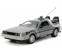 Voiture DELOREAN Retour Vers le Futur I Lumineuse LED 1/24 Métal