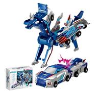 Voiture Dinosaure Transformable par Collision,2 Voitures Magnétiques Qui se Transforment en Dinosaures,Jouet Robot Dino,Jouets pour Garçons et Enfants,Cadeau d’Anniversaire ou Fête pour Enfants (C)