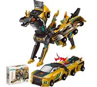 Voiture Dinosaure Transformable par Collision,2 Voitures Magnétiques qui se Transforment en Dinosaures,Jouet Robot Dino,Jouets pour Garçons et Enfants,Cadeau d’Anniversaire ou Fête pour Enfants (B)