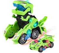 Voiture Dinosaures Enfant Jouet,Transformers Jouets Transformable Switch And Go Dino Avec Sons Pour Enfants Garçons Filles 3 À 6 Ans