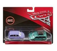 Voiture Disney Cars Viollet Minny Et Vert Bleu Van Vehicule Miniature