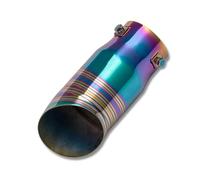 Voiture Double Embout D'échappement Tuyau D'échappement Universel 68 Mm En Acier Inoxydable Chromé Brunt Blue Pour Voiture Garniture De Gorge Arrière Accessoires De Voiture(Corlorful)