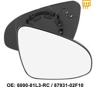 Voiture Droite C?té Chauffé Miroir Verre avec Postérieur Plaque 87931-F4040
