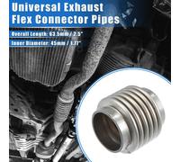 Voiture Échappement Flexible Tuyau, 1.77"x2.5" Universel Inox Acier
