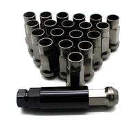 voiture écrous de roue 20 Pièces Accessoires De Voiture En Acier Gland Jante Extrémité Étendue Roue Écrous De Course Avec Clé Écrou Douille M12X1.5/M12x1.25 V48