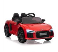 Voiture électrique 12 v pour Enfants, Audi R8 sous Licence avec Télécommande, Batterie, Amortisseurs, Démarrage en Douceur, Musique Et éclairage LED, Quad électrique Enfant pour Les 3-8 Ans