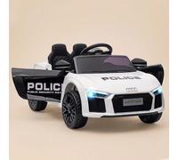 Voiture électrique 12 v pour Enfants, Audi R8 sous Licence avec Télécommande, Batterie, Amortisseurs, Démarrage en Douceur, Musique Et éclairage LED, Quad électrique Enfant pour Les 3-8 Ans