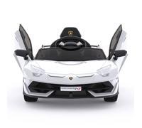 Voiture électrique 12V Pour Enfants, Lamborghini Sous Licence, Télécommande, 3-5 Km/h, Portes Hydrauliques, De 3 à 8 Ans, Blanc