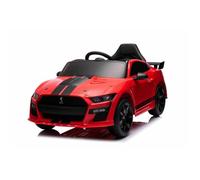 Voiture électrique à conducteur porté Ford Shelby Mustang GT 500 Cobra, Rouge, Télécommande 2,4 GHz, Entrée USB, Lumières LED