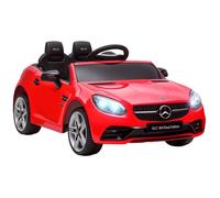 AIYAPLAY Voiture électrique pour Enfants Licence Mercedes SLC 300, 12V, V. Max. 5 Km/h Effets sonores + Lumineux, télécommande parentale 2,4G, véhicule électrique Enfant 3 à 6 Ans, Rouge