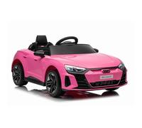 Voiture électrique pour Enfants 12V Audi RS E-tron GT, Rose, télécommande 2,4 GHz, Bluetooth/USB/Aux, Commandes au Volant, Batterie Lithium, Feux LED, Licence Originale, 2x12V/25 W Moteurs