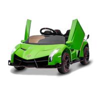 Voiture électrique Enfant 12V Lamborghini | 2 moteurs - Télécommande parentale - Portes papillon - LED + Sans fil/USB/MP3 - Ceinture + 3-8 ans